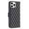  iPhone 15 Pro Fodral Diamond Läder Svart