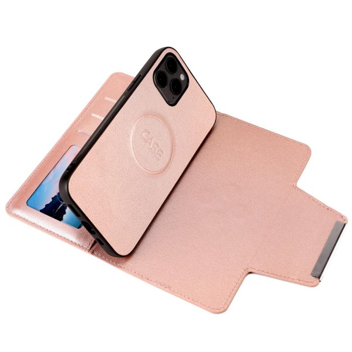 Bild 4,  iPhone 12 / 12 Pro - 2in1 Magnet Fodral - Roséguld