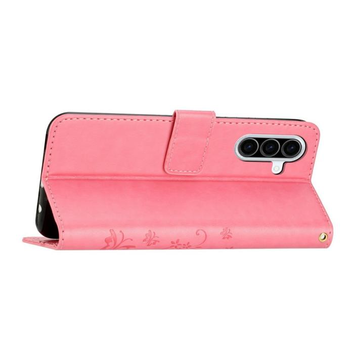 Bild 2,  Samsung Galaxy A27 5G Fodral Blommor/Fjärilar Rosa