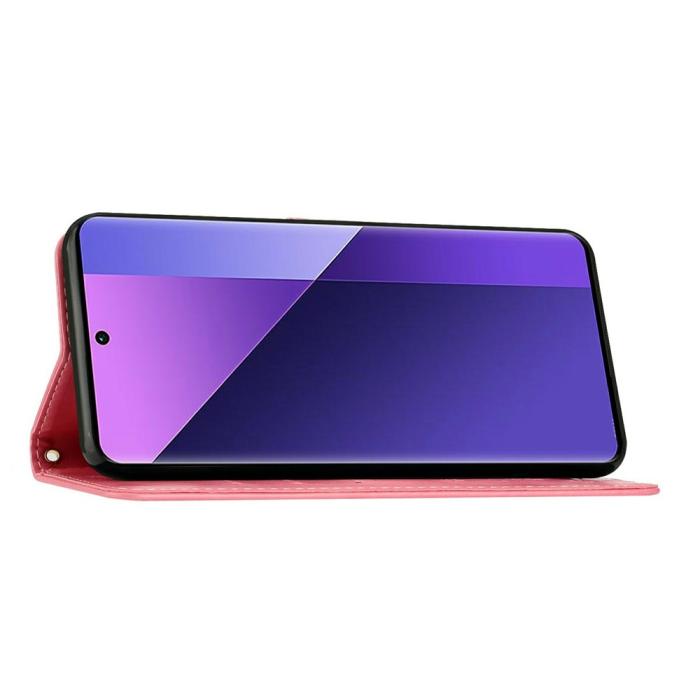 Bild 3,  Samsung Galaxy A27 5G Fodral Blommor/Fjärilar Rosa