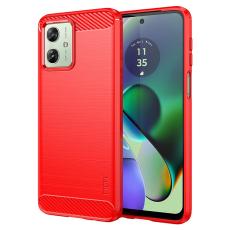 MOFI MOFI Motorola Moto G54 5G Skal Borstad St&aring;l Textur R&ouml;d