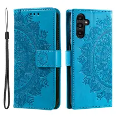  Samsung Galaxy A35 5G Fodral Mandala L&auml;der Bl&aring;