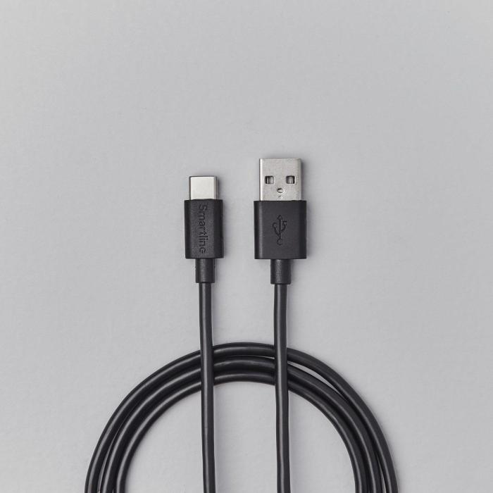 Bild 5, Smartline Smartline 1m 3A USB-C Laddningskabel Svart