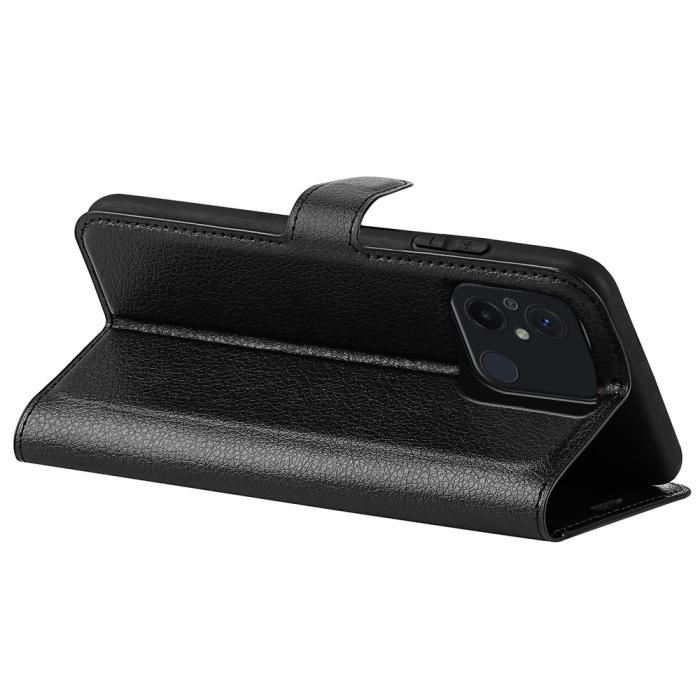 Bild 4,  Xiaomi Redmi 12C 4G Fodral Litchi Läder Svart