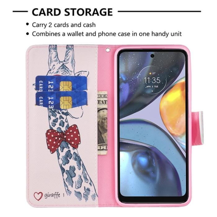 Bild 5,  Motorola Moto G22 Fodral Tryck Giraff