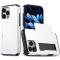  iPhone 16 Pro Skal Med Kortfack Hybrid Vit