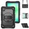  Galaxy Tab A11/A9 Skal 360 Shockproof Hybrid Kickstand Svart