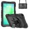  Galaxy Tab A11/A9 Skal 360 Shockproof Hybrid Kickstand Svart