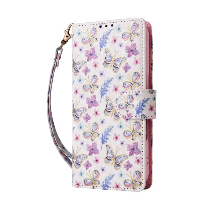 Bild 5,  iPhone 17 Fodral RFID Läder Fjärilar / Blommor