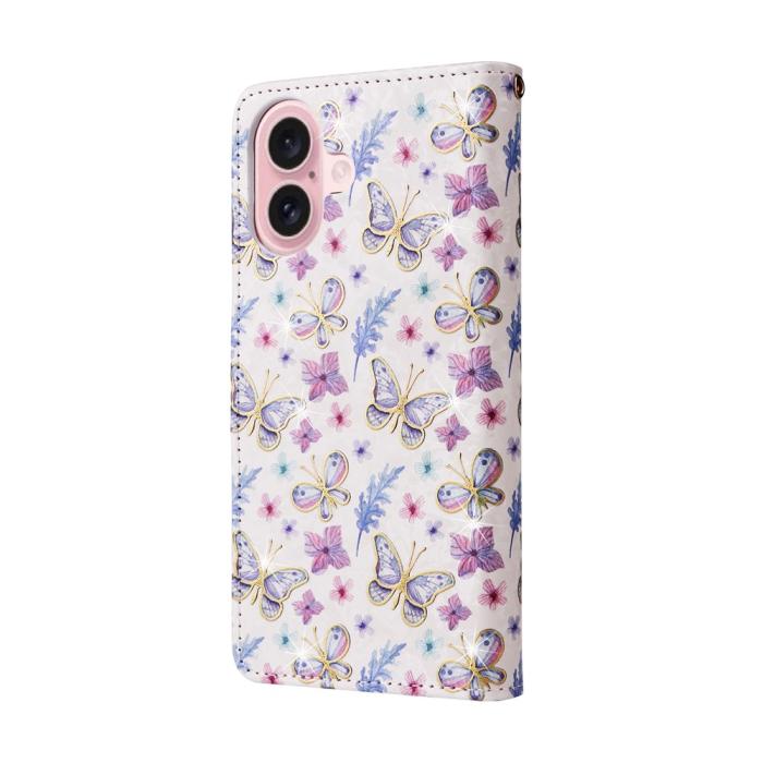 Bild 6,  iPhone 17 Fodral RFID Läder Fjärilar / Blommor
