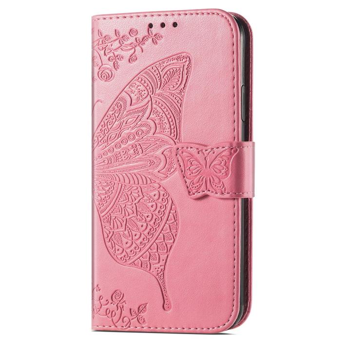 Bild 5,  Xiaomi 14T Fodral Med Fjäril Tryck Rosa