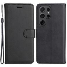  Samsung Galaxy S24 Ultra Fodral Solid L&auml;der Svart
