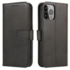  iPhone 14 Pro Fodral Klassiskt L&auml;der Svart