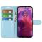  Motorola Moto G04 4G/G24 4G Fodral Litchi Läder Ljus Blå