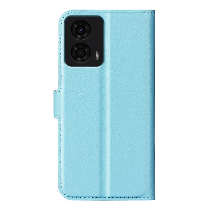 Bild 6,  Motorola Moto G04 4G/G24 4G Fodral Litchi Läder Ljus Blå
