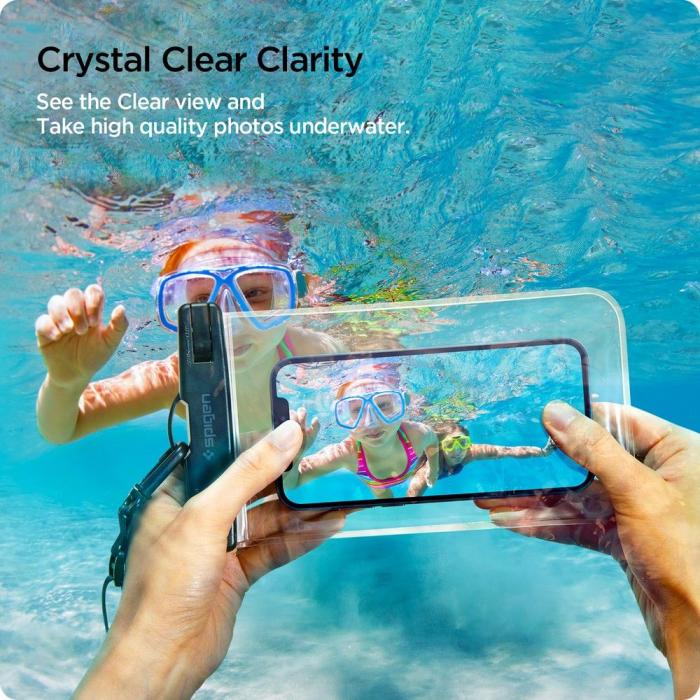 Bild 6, Spigen Spigen 2-PACK Universal Vattentät Påse / Mobilväska Transparent