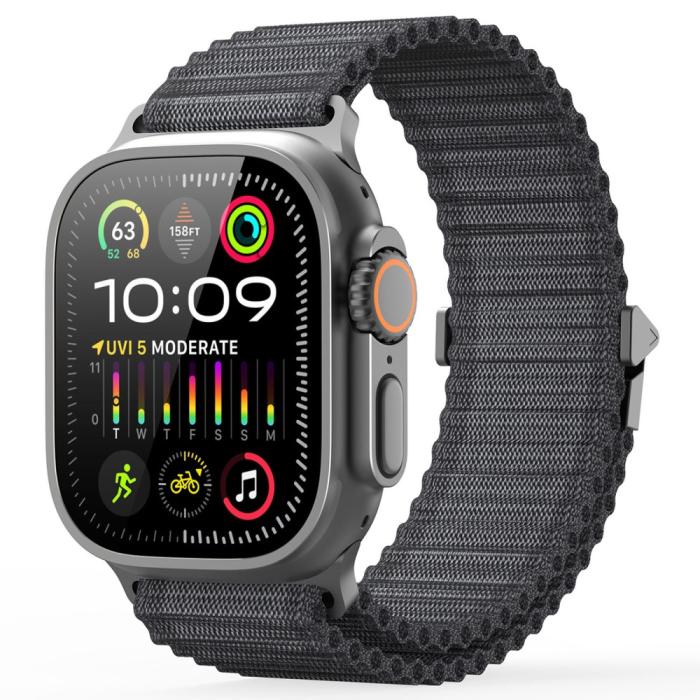Bild 3, DUX DUCIS DUX DUCIS Apple Watch 38/40/41/42 mm Armband Nylon Svart