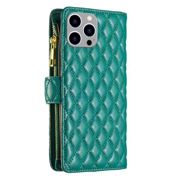 Bild 3,  iPhone 15 Pro Max Fodral Diamond Multifunktionell Grön