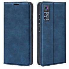  TCL 30+ (2022) Fodral Retro Flip L&auml;der Bl&aring;