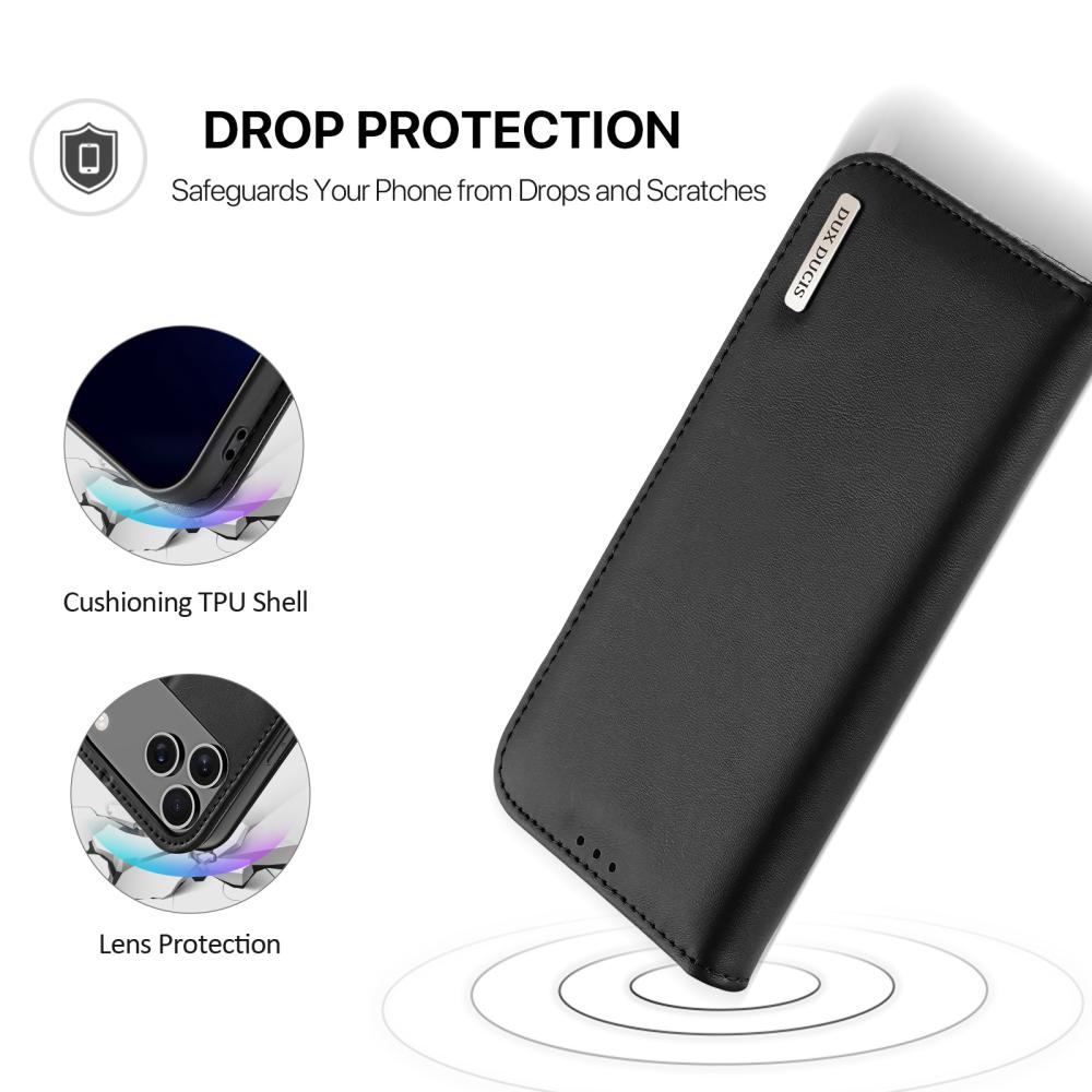 DUX DUCIS DUX DUCIS iPhone 17 Pro Max Fodral HIVO Äkta Läder Svart