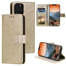  iPhone 12 / 12 Pro - Mandala Fodral - Guld