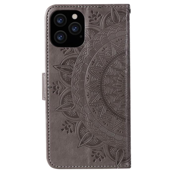 Bild 4,  iPhone 12 / 12 Pro - Mandala Fodral - Grå