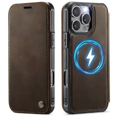 CASEME CASEME iPhone 16 Pro Skal RFID Pl&aring;nbok Brun