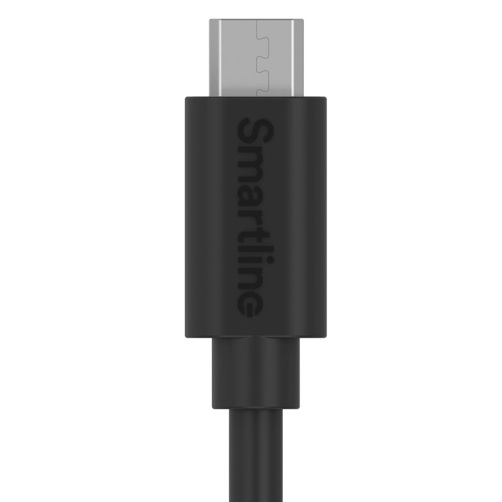 Smartline Smartline 2m Micro USB Laddningskabel Svart