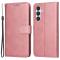  Samsung Galaxy A54 5G Fodral Läder Roséguld