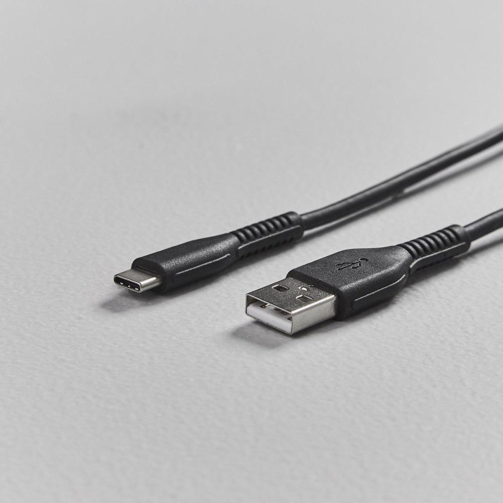 Smartline Smartline 2m 3A USB-C Nylon Laddningskabel Svart