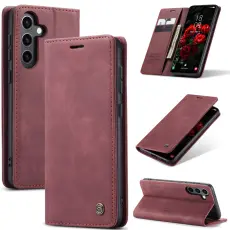 CASEME CASEME Galaxy S25 Fodral Flip Retro L&auml;der R&ouml;d