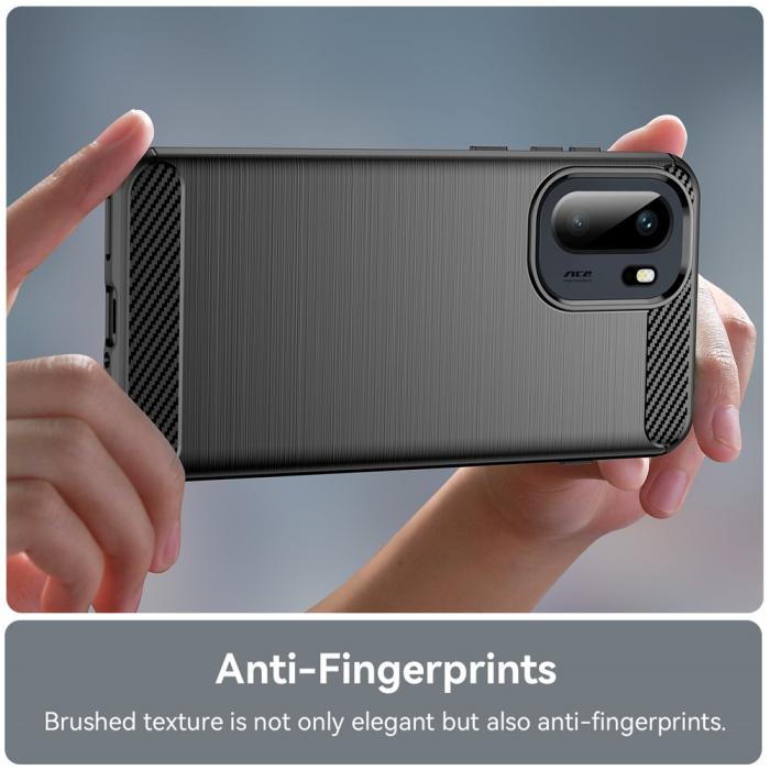 Bild 5,  OnePlus 15R Skal Borstad Stål Textur Svart