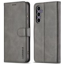 LC.IMEEKE LC.IMEEKE Samsung Galaxy A16 Fodral L&auml;der Gr&aring;