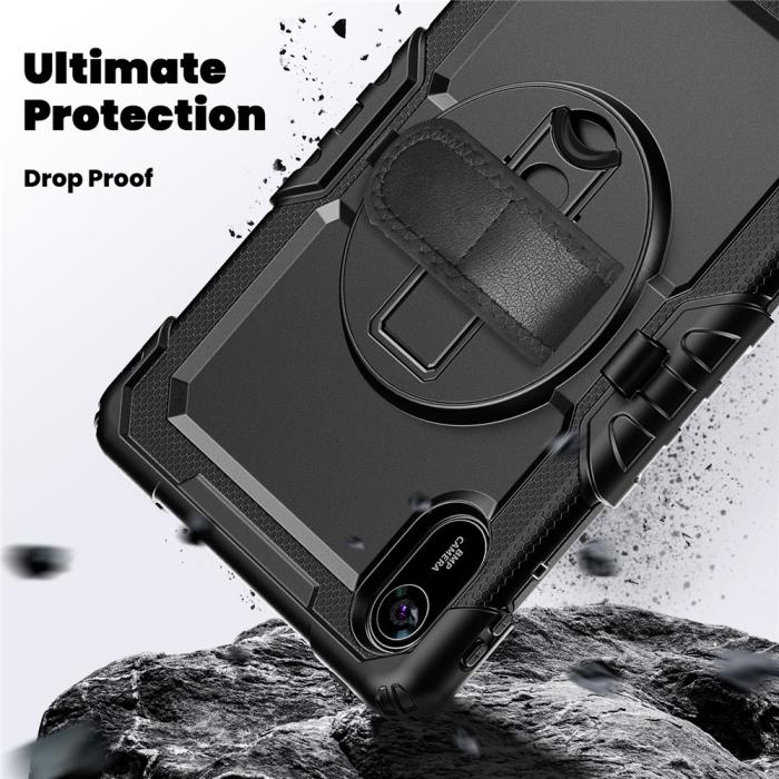 Bild 5,  Xiaomi Redmi Pad 2 Skal 360° Kickstand Med Strap Svart