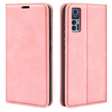  TCL 30+ (2022) Fodral Retro Flip L&auml;der Rosa