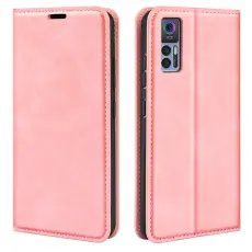  TCL 30+ (2022) Fodral Retro Flip L&auml;der Rosa