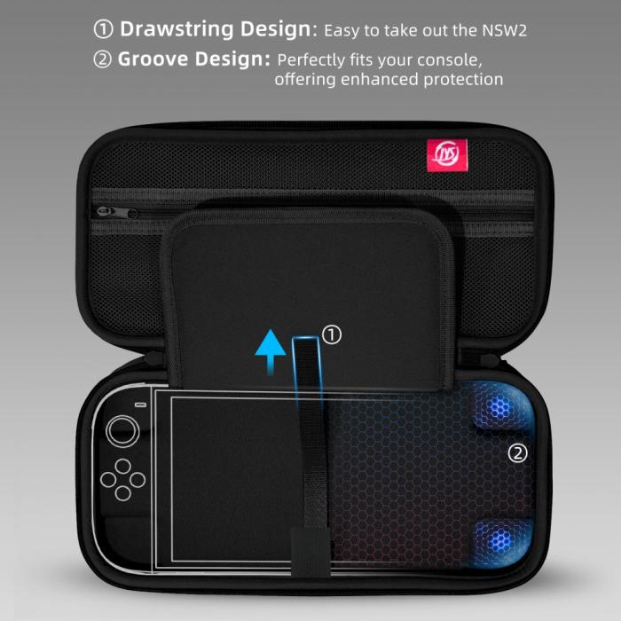 Bild 4, JYS JYS Nintendo Switch 2 Förvaringsväska Svart