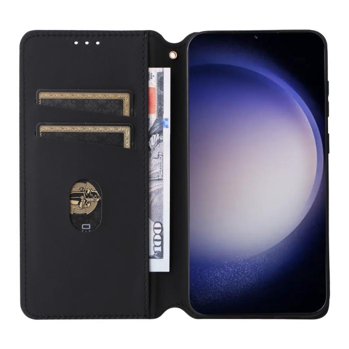 Bild 2,  Samsung Galaxy S24 FE Fodral Läder Rhombus Svart