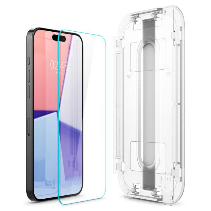 Bild 4, Spigen Spigen iPhone 15 Pro 2-PACK GLAS.tR 