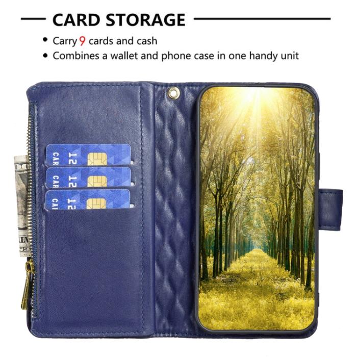 Bild 5, BINFEN BINFEN iPhone 15 Pro Fodral Diamond Multifunktionell Blå