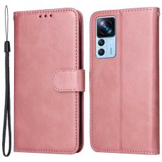  Xiaomi 12T / 12T Pro Fodral L&auml;der Ros&eacute;guld