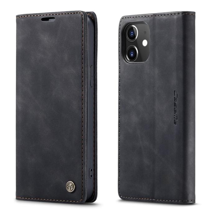 Bild 2, CASEME iPhone 12 / 12 Pro - CASEME Vintage Fodral - Svart