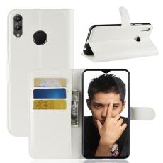  Huawei Honor 8X - Litchi Pl&aring;nboksfodral - Vit