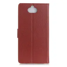  Sony Xperia 10 Plus - Pl&aring;nboksfodral Litchi - Brun