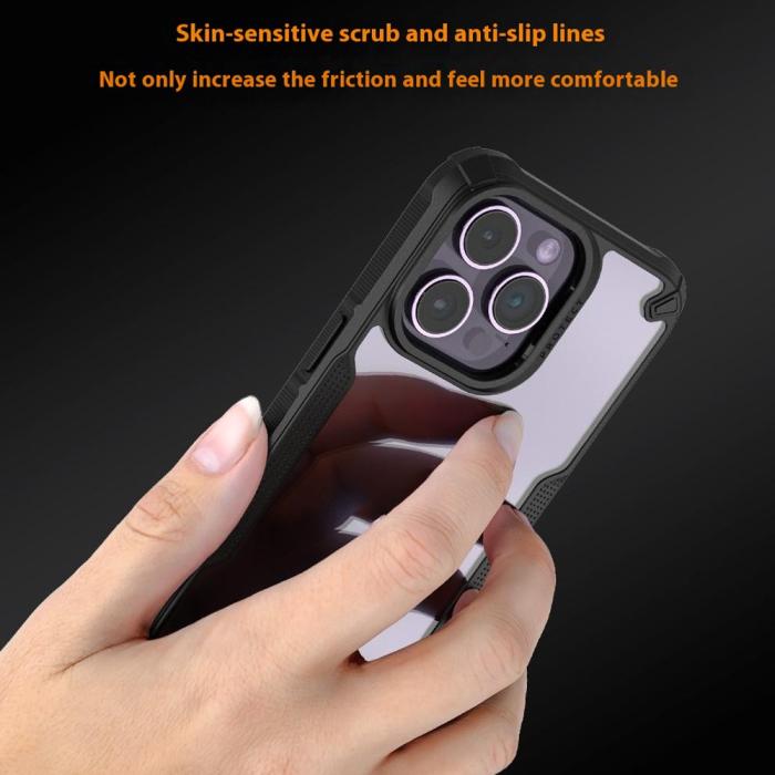 Bild 3,  iPhone 16 Pro Skal Hybrid Transparent / Svart