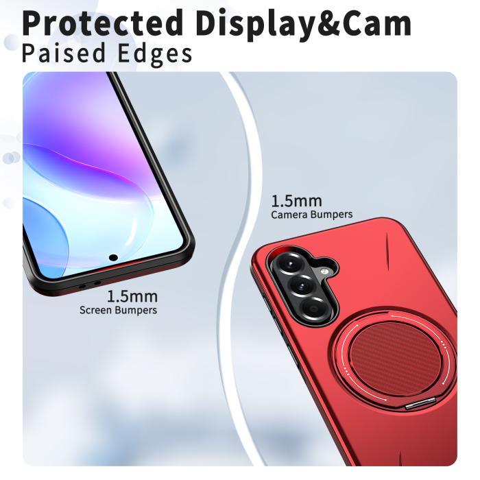Bild 4,  Samsung Galaxy A27 5G Skal Magsafe Kickstand Röd