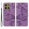 Motorola Moto G86 Power/G86 5G Fodral Fjäril Tryck Lila