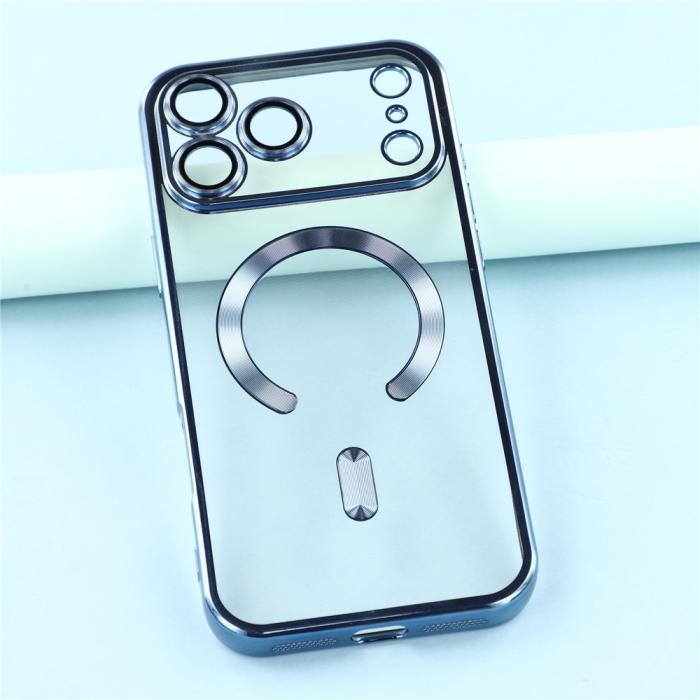 Bild 6,  iPhone 17 Pro Max Skal MagSafe Electroplated TPU Blå