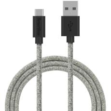 Smartline Smartline 2m 3A USB-C Fuzzy Laddningskabel Gr&aring;