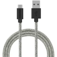 Smartline Smartline 2m 3A USB-C Fuzzy Laddningskabel Gr&aring;